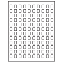 0.42 inch x 0.58 inch White Rectangular Sheet Labels