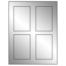 2.875 inch x 4.312 inch Silver Foil Rectangular Sheet Labels