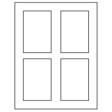 2.875 inch x 4.312 inch White Rectangular Sheet Labels