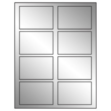 3.5 inch x 2.375 inch Silver Foil Rectangular Sheet Labels