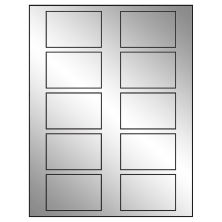 2.875 inch x 1.875 inch Silver Foil Rectangular Sheet Labels