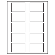 2.875 inch x 1.875 inch White Rectangular Sheet Labels