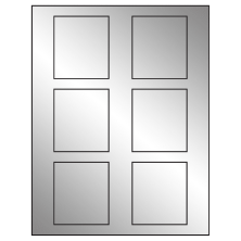 2.625 inch x 3 inch Silver Foil Rectangular Sheet Labels