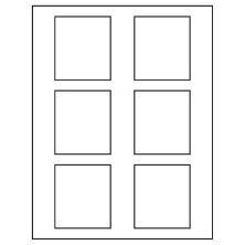 2.625 inch x 3 inch White Rectangular Sheet Labels