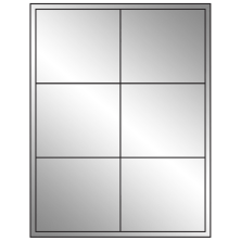 4 inch x 3.5 inch Silver Foil Rectangular Sheet Labels