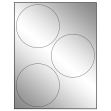 4.5 inch Silver Foil Circular Sheet Labels