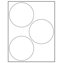 4.5 inch White Circular Sheet Labels