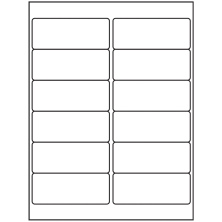 4 inch x 1.5 inch White Rectangular Sheet Labels