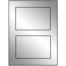 5 inch x 3.50785 inch Silver Foil Rectangular Sheet Labels