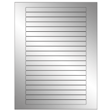 6.25 inch x 0.5 inch Silver Foil Rectangular Sheet Labels