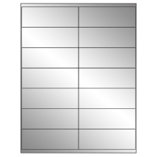 4.1875 inch x 1.5 inch Silver Foil Rectangular Sheet Labels