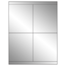 4.25 inch x 5 inch Silver Foil Rectangular Sheet Labels