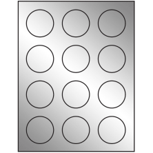 2 inch Silver Foil Circular Sheet Labels