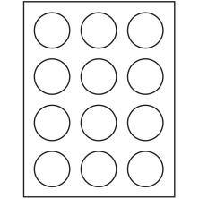 2 inch White Vinyl Drum Circular Sheet Labels