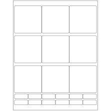 2.75 inch x 2.75 inch White Vinyl Drum Rectangular Sheet Labels