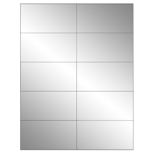4.25 inch x 2.2 inch Silver Foil Rectangular Sheet Labels