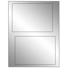 6.78 inch x 4.75 inch Silver Foil Rectangular Sheet Labels