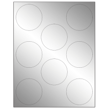 2.75 inch Silver Foil Circular Sheet Labels