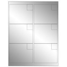 4 inch x 3.33 inch Silver Foil Rectangular Sheet Labels