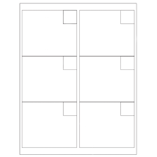 4 inch x 3.33 inch White Vinyl Drum Rectangular Sheet Labels