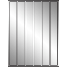 1.18 inch x 10.6 inch Silver Foil Rectangular Sheet Labels