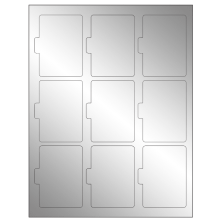 2.5135 inch x 3.2152 inch Silver Foil Sheet Labels