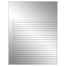 7.625 inch x 0.375 inch Silver Foil Rectangular Sheet Labels