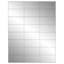 2.83 inch x 1.375 inch Silver Foil Rectangular Sheet Labels