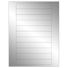 6 inch x 0.946 inch Silver Foil Rectangular Sheet Labels