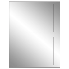 6.78 inch x 4.75 inch Silver Foil Rectangular Sheet Labels