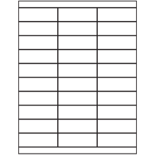 2.83 inch x 1 inch White Rectangular Sheet Labels
