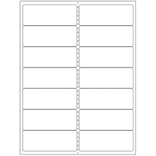 4 inch x 1.4375 inch White Rectangular Sheet Labels