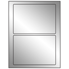 7 inch x 4.875 inch Silver Foil Rectangular Sheet Labels