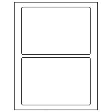 7 inch x 4.875 inch White Rectangular Sheet Labels
