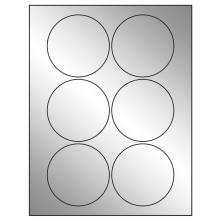 3.25 inch Silver Foil Circular Sheet Labels