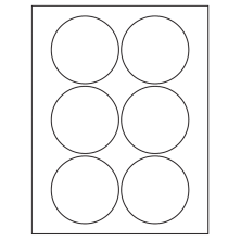 3.25 inch White Circular Sheet Labels