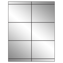 4.25 inch x 3.33 inch Silver Foil Rectangular Sheet Labels