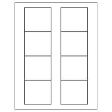 2.75 inch x 2.5 inch White Rectangular Sheet Labels