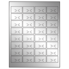 1.875 inch x 1.0625 inch Silver Foil Rectangular Sheet Labels