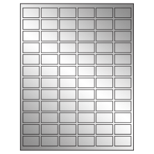 1.25 inch x 0.75 inch Silver Foil Rectangular Sheet Labels