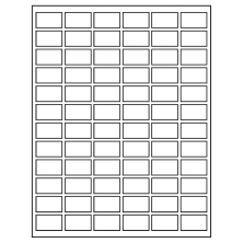 1.25 inch x 0.75 inch White Vinyl Drum Rectangular Sheet Labels