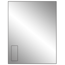 1.125 inch x 2.6875 inch Silver Foil Rectangular Sheet Labels
