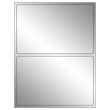8.375 inch x 5.375 inch Silver Foil Rectangular Sheet Labels