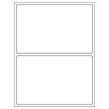 8.375 inch x 5.375 inch White Rectangular Sheet Labels