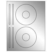 4.625 inch x 4.625 inch Silver Foil Sheet Labels
