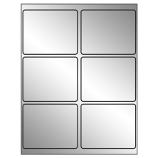 4 inch x 3.25 inch Silver Foil Rectangular Sheet Labels