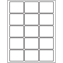 2.5 inch x 2 inch White Rectangular Sheet Labels