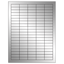 1.5 inch x 0.5 inch Silver Foil Rectangular Sheet Labels