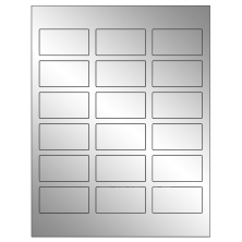 2.375 inch x 1.25 inch Silver Foil Rectangular Sheet Labels