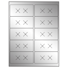 4 inch x 2 inch Silver Foil Rectangular Sheet Labels